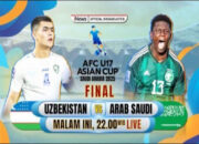 Uzbekistan vs Arab Saudi, Saksikan Pertandingannya Malam Ini Pukul 22.00 WIB Live di iNews