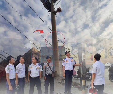 Dinas Perhubungan (Dishub) Kota Dumai Menemukan Hilangnya Box Aspek Lampu Untuk Warning light
