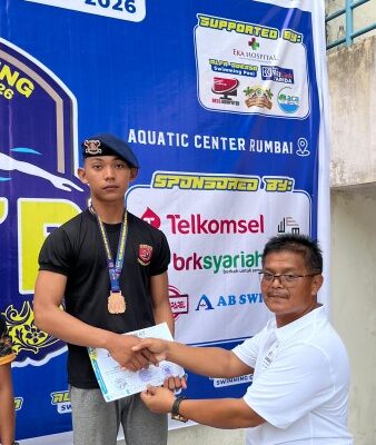 Bripda Dimas Sumbang Perunggu di Alfa Akuatik Open Swimming Championship 2026 Se-Indonesia