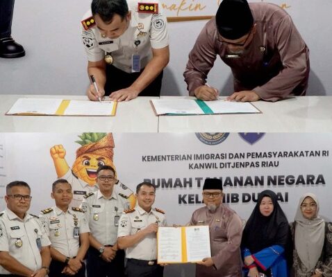 Rutan Dumai Gelar PKS Dengan Dinas Koperasi, UKM dan Perindustrian Dumai