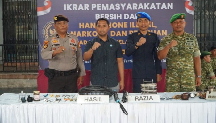 Rutan Dumai Gelar Ikrar Bersih dari Handphone Ilegal, Narkoba, dan Penipuan