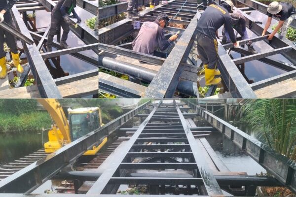 Pembangunan Jembatan Merah Putih Presisi Tahap II di Kota Dumai Terus Menunjukkan Progres Signifikan di Sejumlah Titik Pengerjaan.