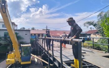 Pembangunan Jembatan Merah Putih Presisi Tahap II di Dumai Dikebut, Dua Titik Rampung 100%