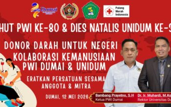 PWI Dumai dan Unidum Gelar Seminar Jurnalistik dan Donor Darah