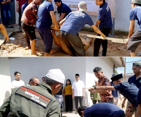 Penuh Khidmat, Rutan Dumai Gelar Sholat Idul adha dan Penyembelihan Hewan Kurban